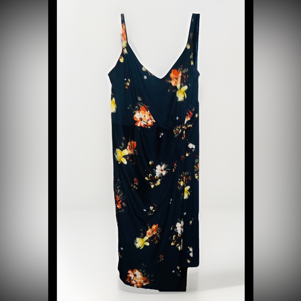 Nine Britton/Stitch Fix Floral Slip Midi Dress- 3X Navy Floral